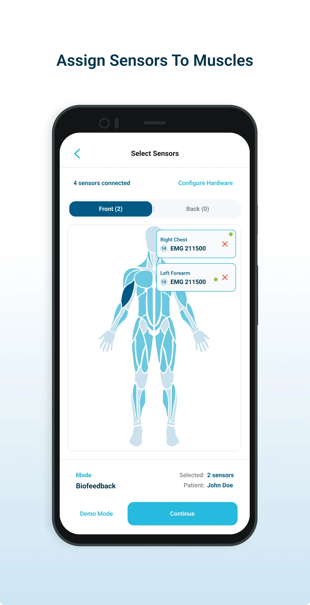 Noraxon Biofeedback screenshot